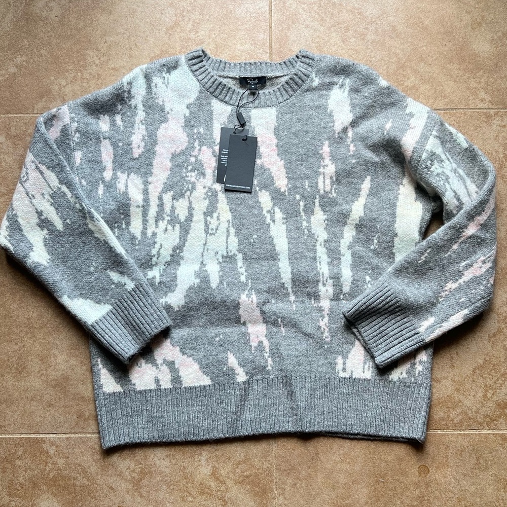 NWT Rails Virgo Grey Tie Dye Sweater Size Small & Medium $248